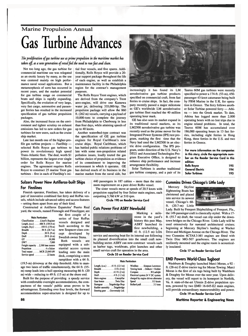 Maritime Reporter Magazine, page 88,  Sep 1999