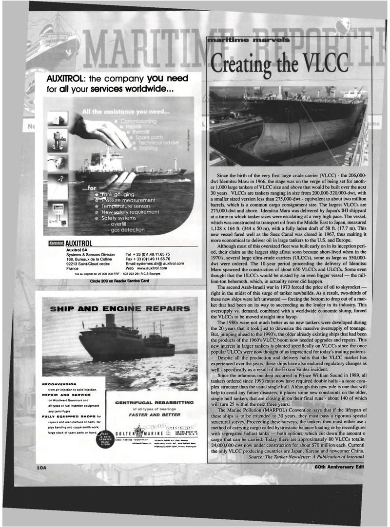 Maritime Reporter Magazine, page 50,  Oct 1999