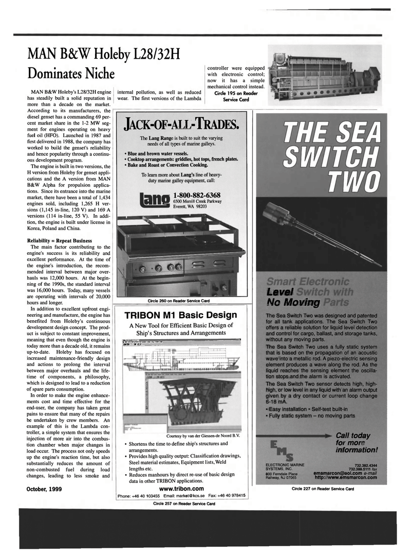 Maritime Reporter Magazine, page 55,  Oct 1999