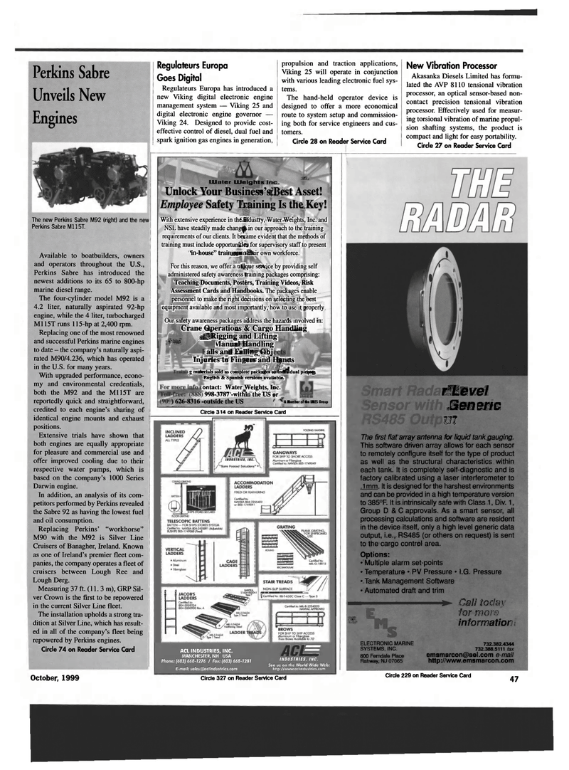 Maritime Reporter Magazine, page 59,  Oct 1999