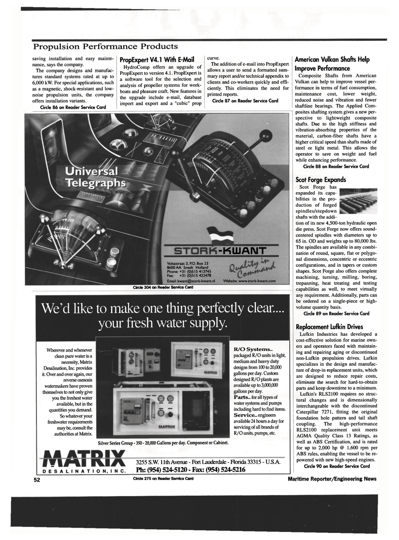Maritime Reporter Magazine, page 64,  Oct 1999