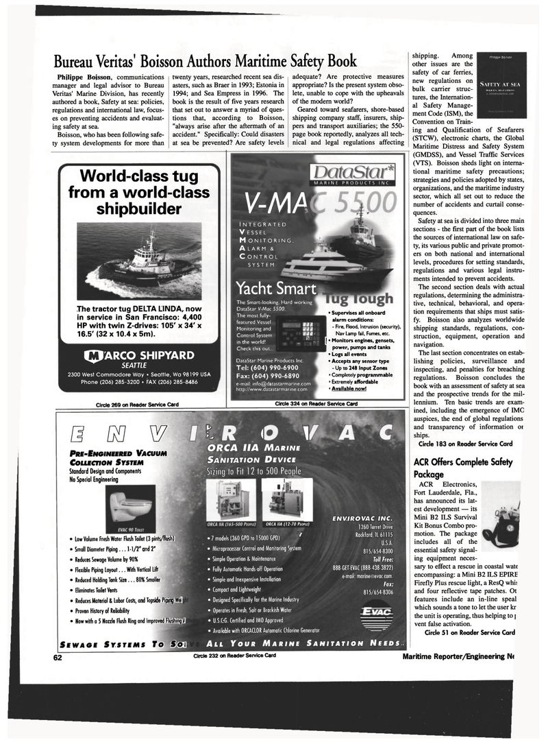 Maritime Reporter Magazine, page 74,  Oct 1999