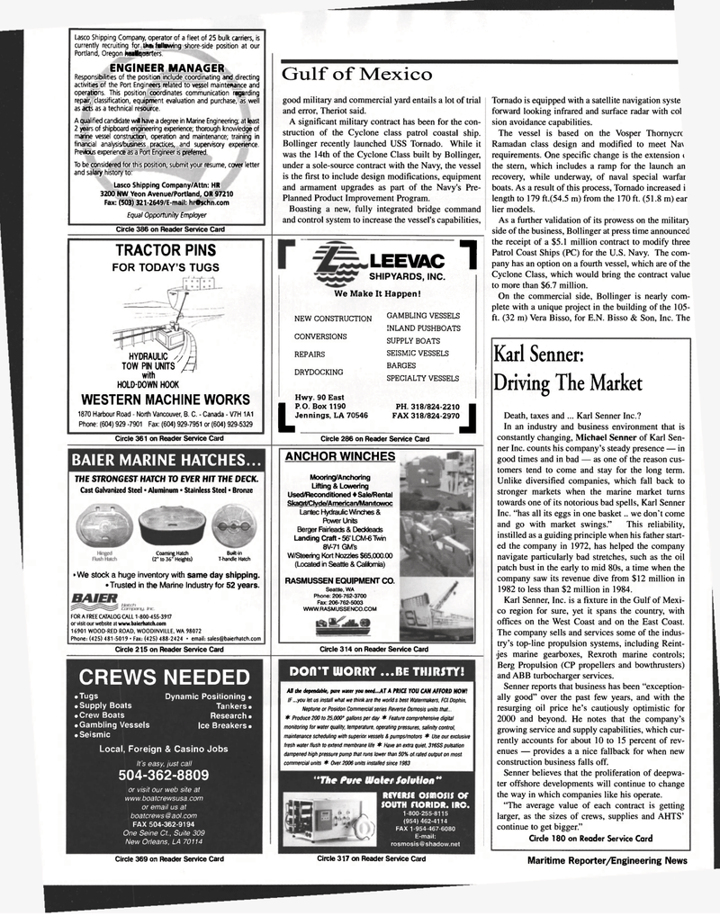 Maritime Reporter Magazine, page 110,  Nov 1999