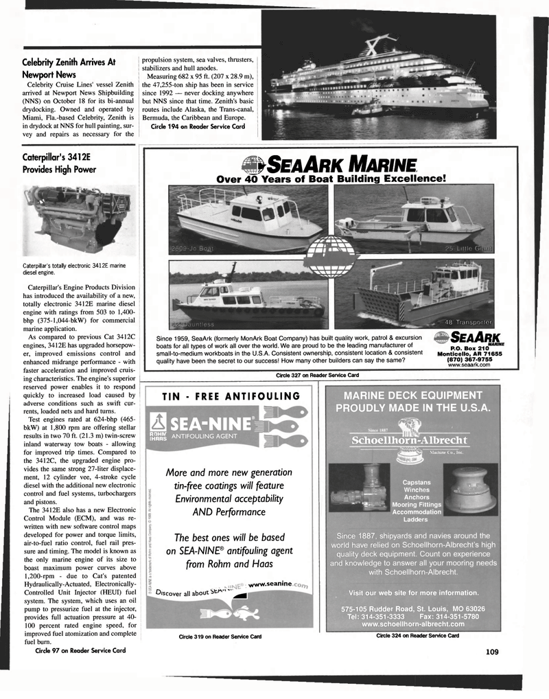 Maritime Reporter Magazine, page 113,  Nov 1999