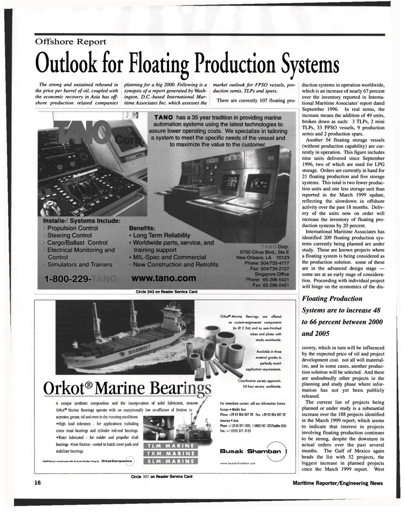 Maritime Reporter Magazine, page 16,  Nov 1999