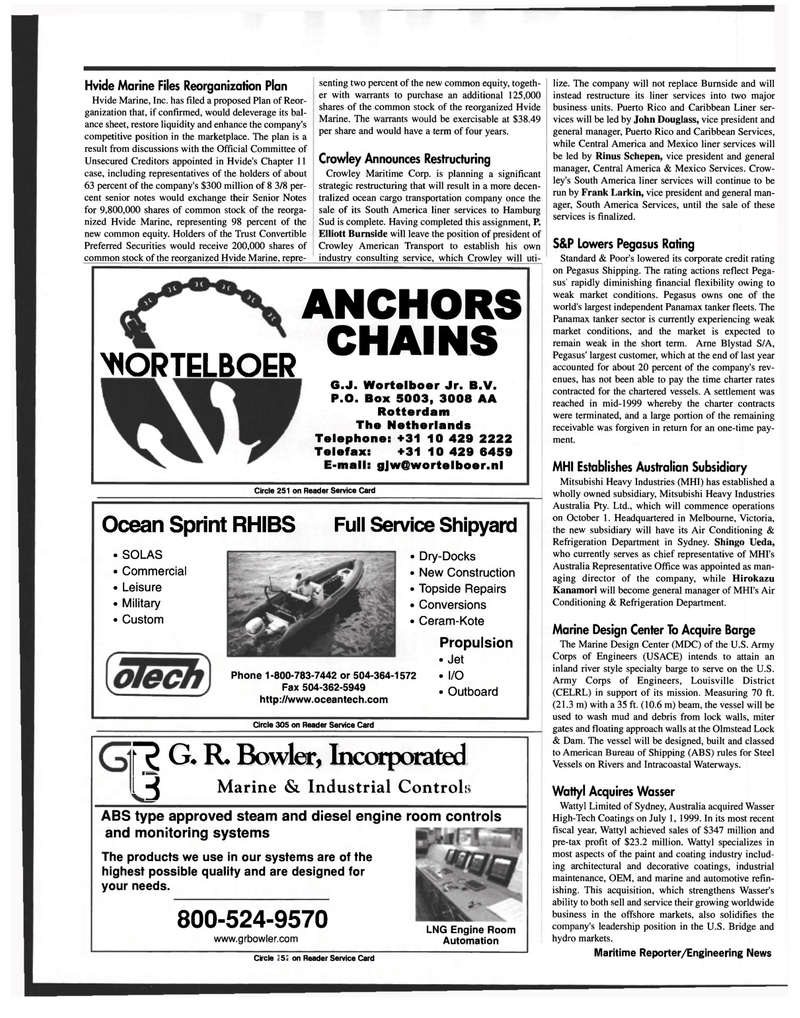 Maritime Reporter Magazine, page 22,  Nov 1999