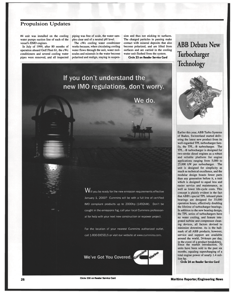 Maritime Reporter Magazine, page 26,  Nov 1999