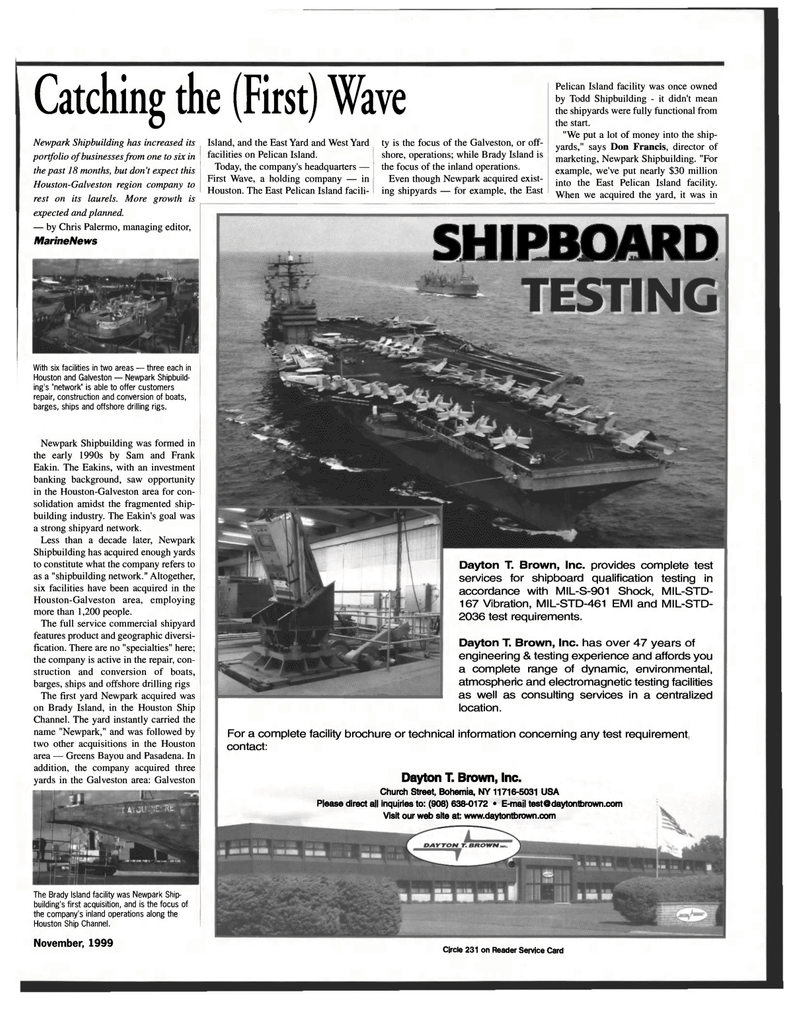 Maritime Reporter Magazine, page 49,  Nov 1999
