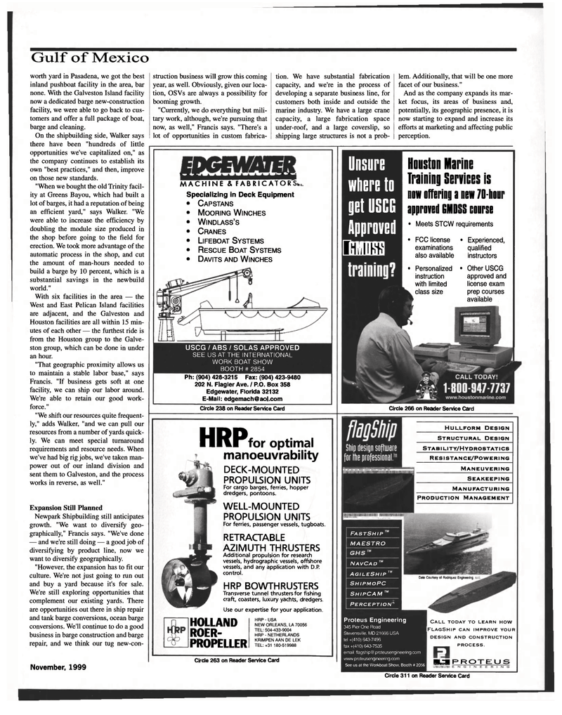 Maritime Reporter Magazine, page 53,  Nov 1999