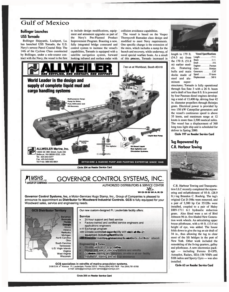 Maritime Reporter Magazine, page 56,  Nov 1999