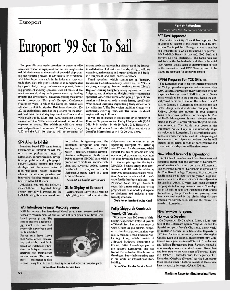 Maritime Reporter Magazine, page 62,  Nov 1999
