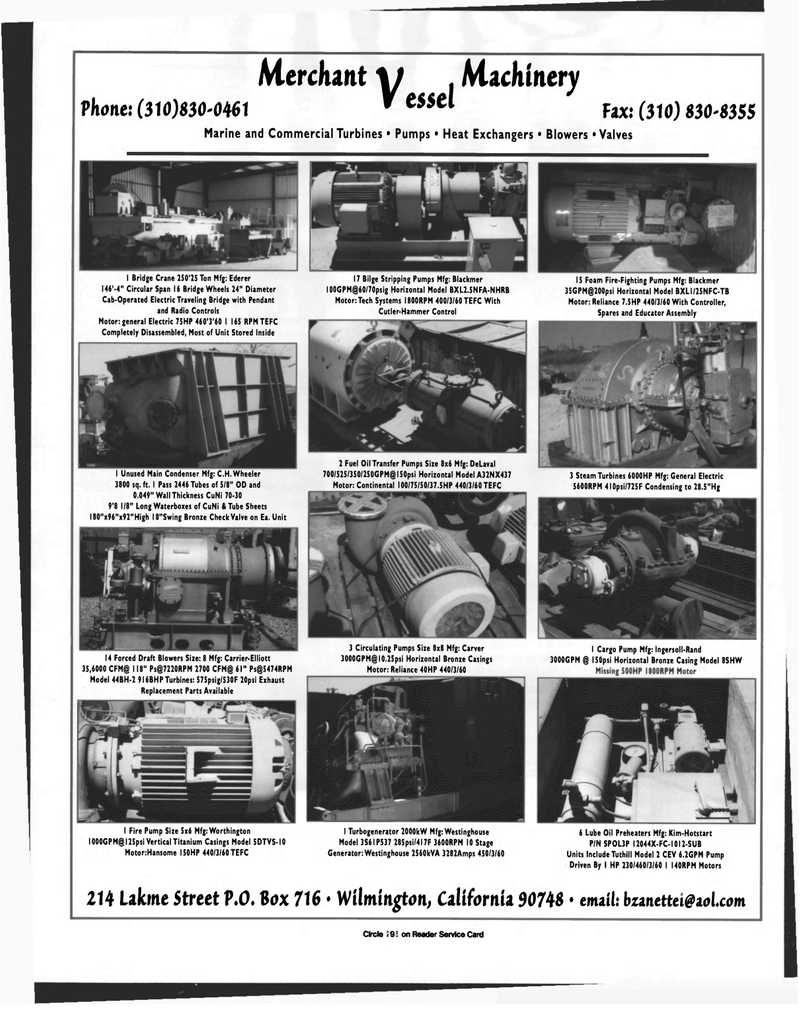 Maritime Reporter Magazine, page 82,  Nov 1999