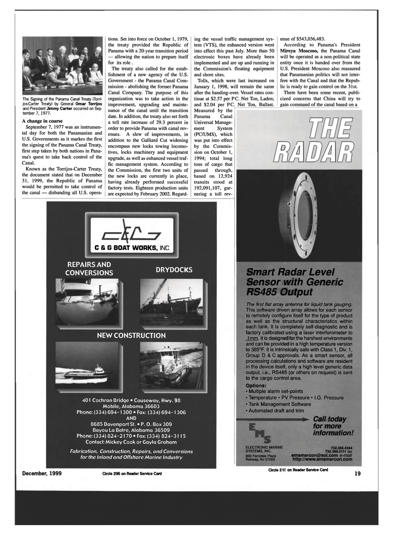 Maritime Reporter Magazine, page 19,  Dec 1999