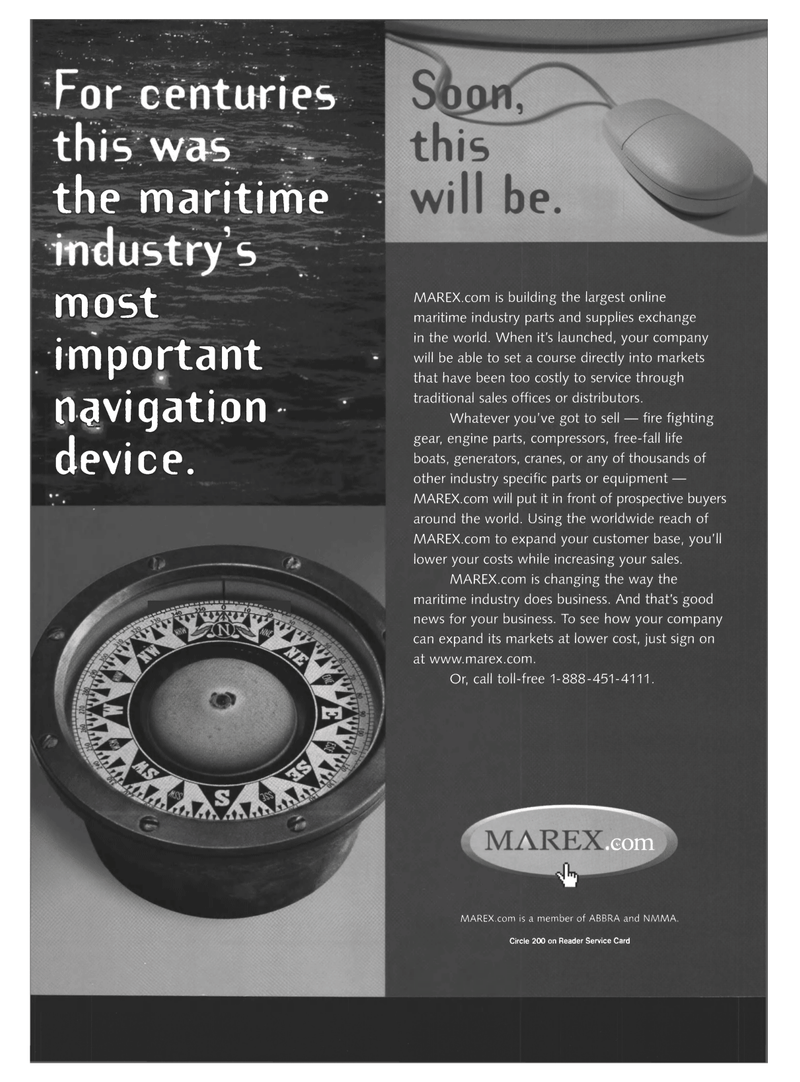 Maritime Reporter Magazine, page 1,  Dec 1999