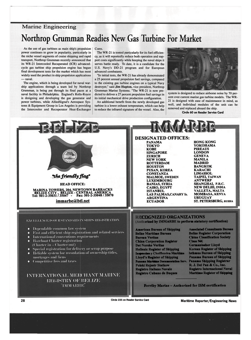 Maritime Reporter Magazine, page 28,  Dec 1999