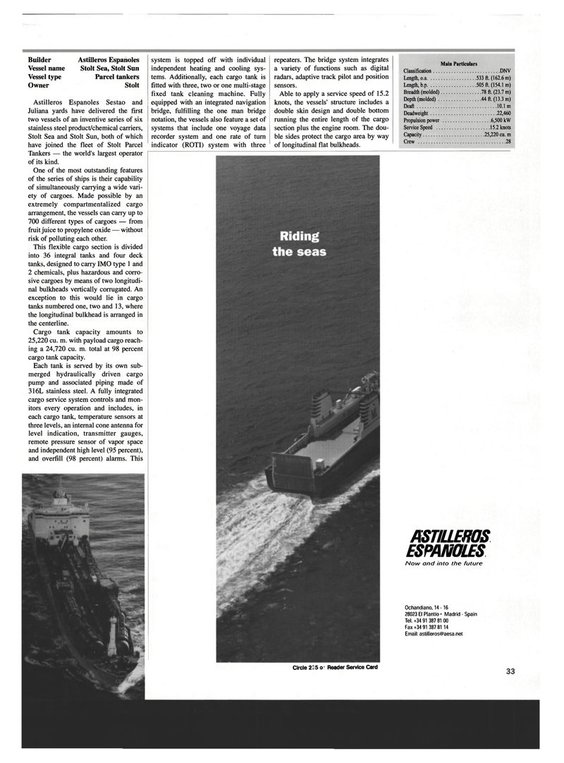 Maritime Reporter Magazine, page 33,  Dec 1999