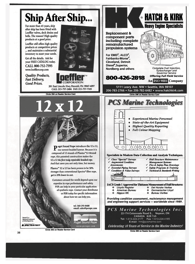 Maritime Reporter Magazine, page 38,  Dec 1999