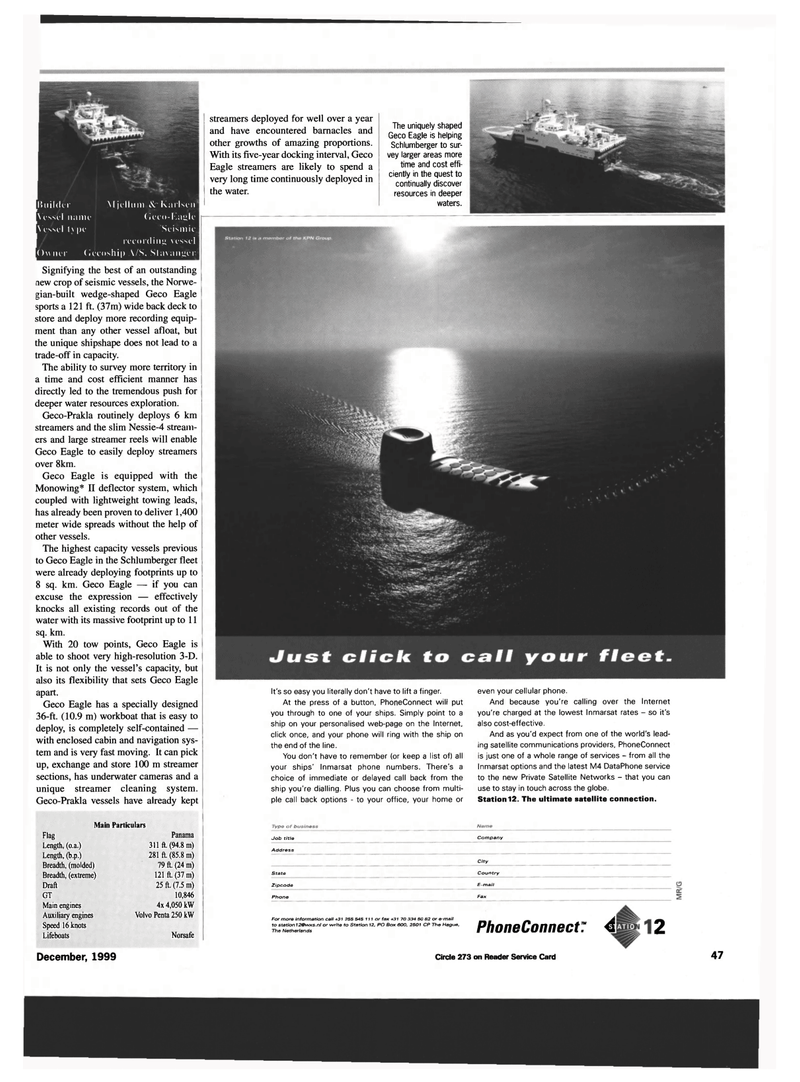 Maritime Reporter Magazine, page 47,  Dec 1999