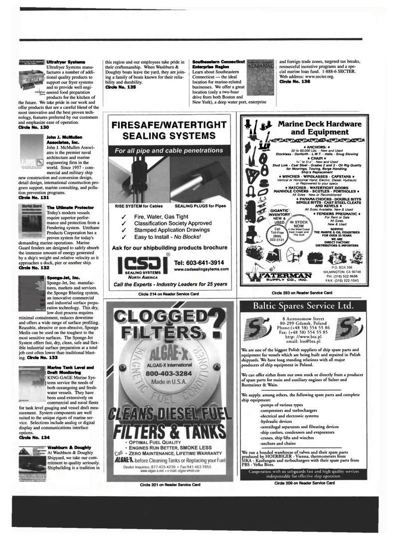 Maritime Reporter Magazine, page 59,  Dec 1999