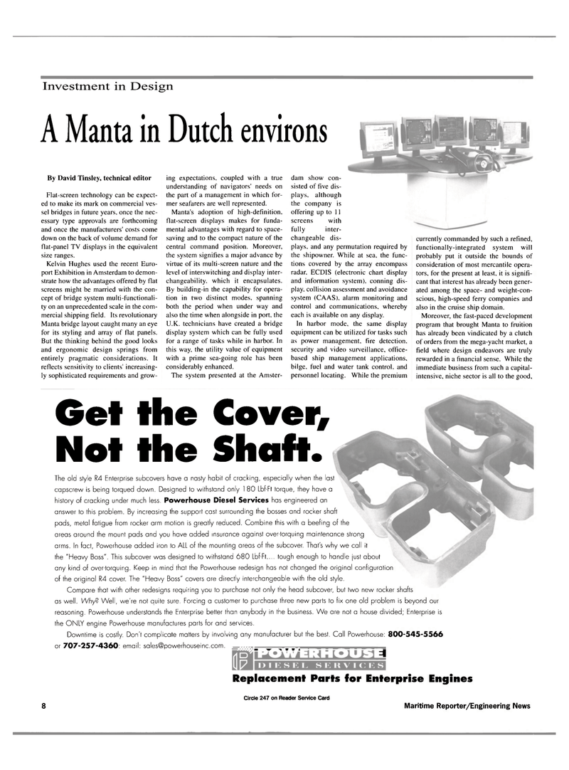Maritime Reporter Magazine, page 8,  Jan 2000