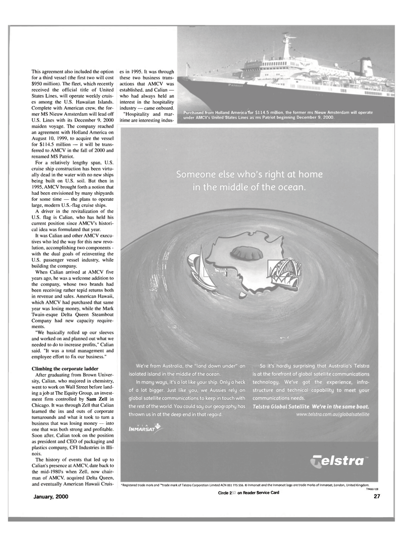 Maritime Reporter Magazine, page 27,  Jan 2000