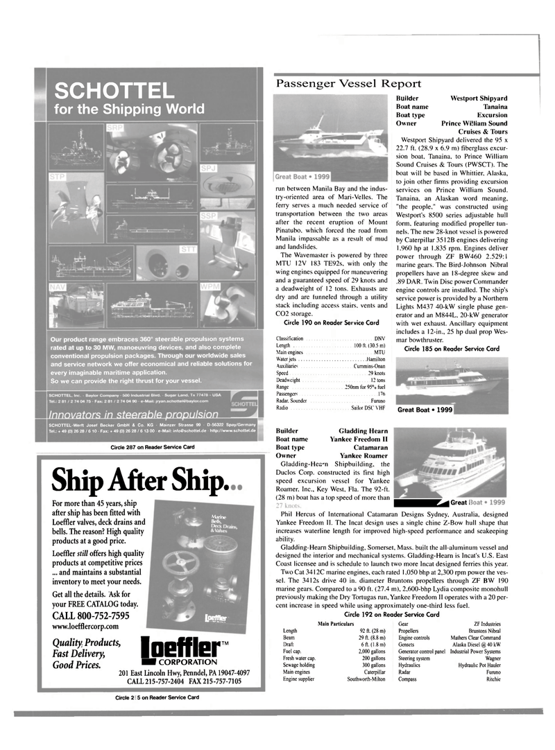 Maritime Reporter Magazine, page 36,  Jan 2000