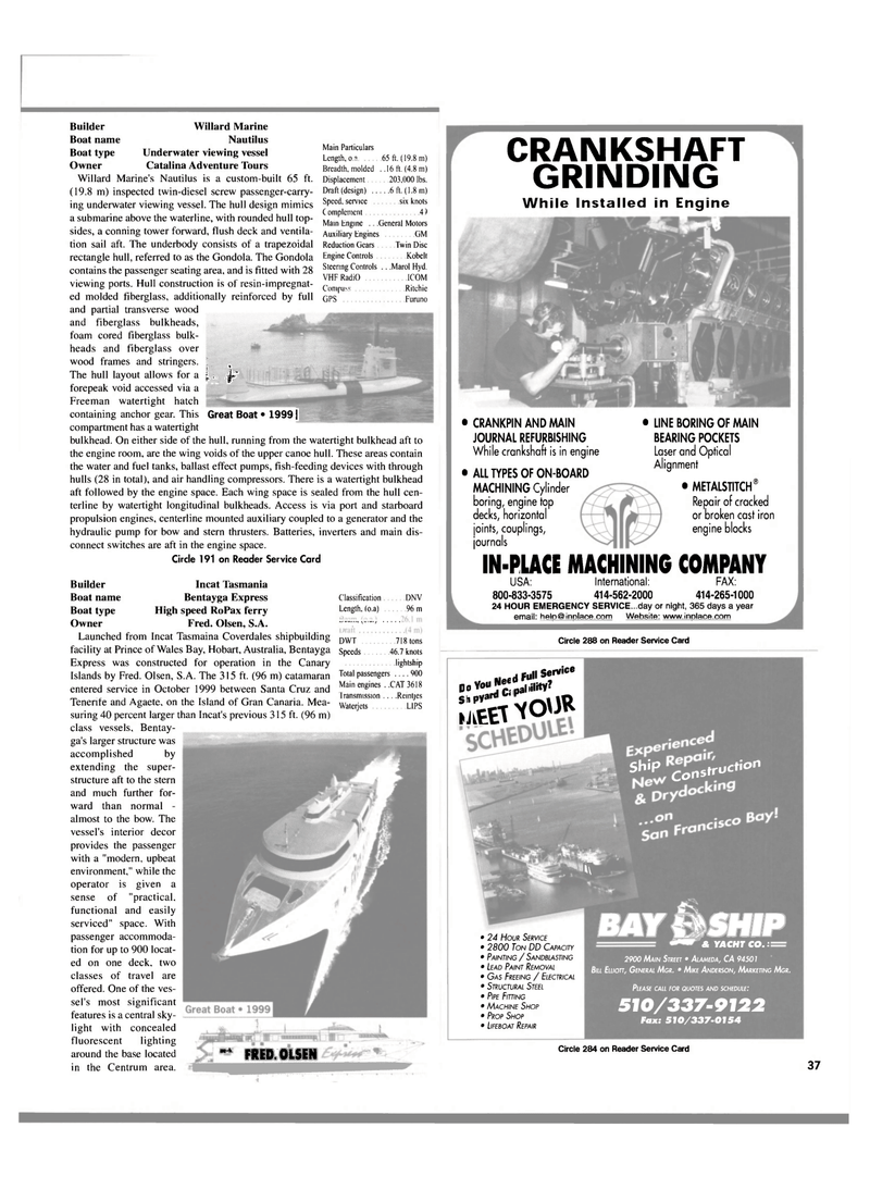 Maritime Reporter Magazine, page 37,  Jan 2000
