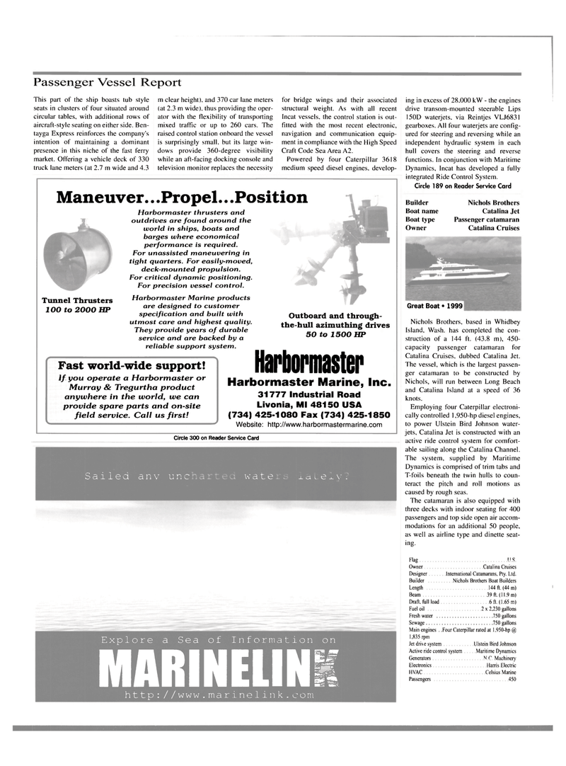 Maritime Reporter Magazine, page 38,  Jan 2000