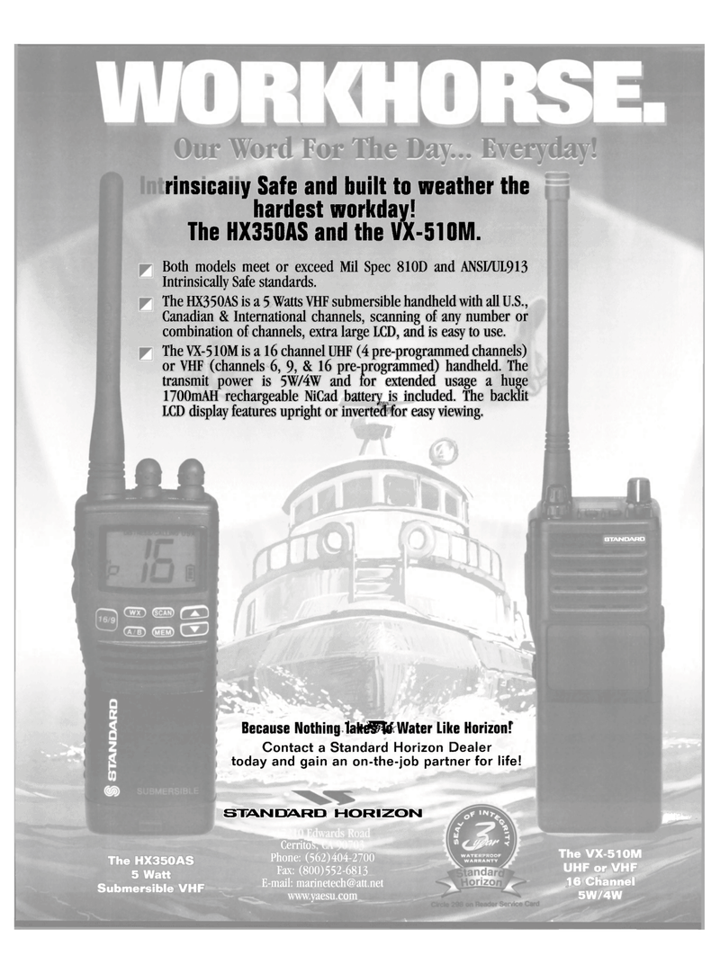 Maritime Reporter Magazine, page 3rd Cover,  Jan 2000