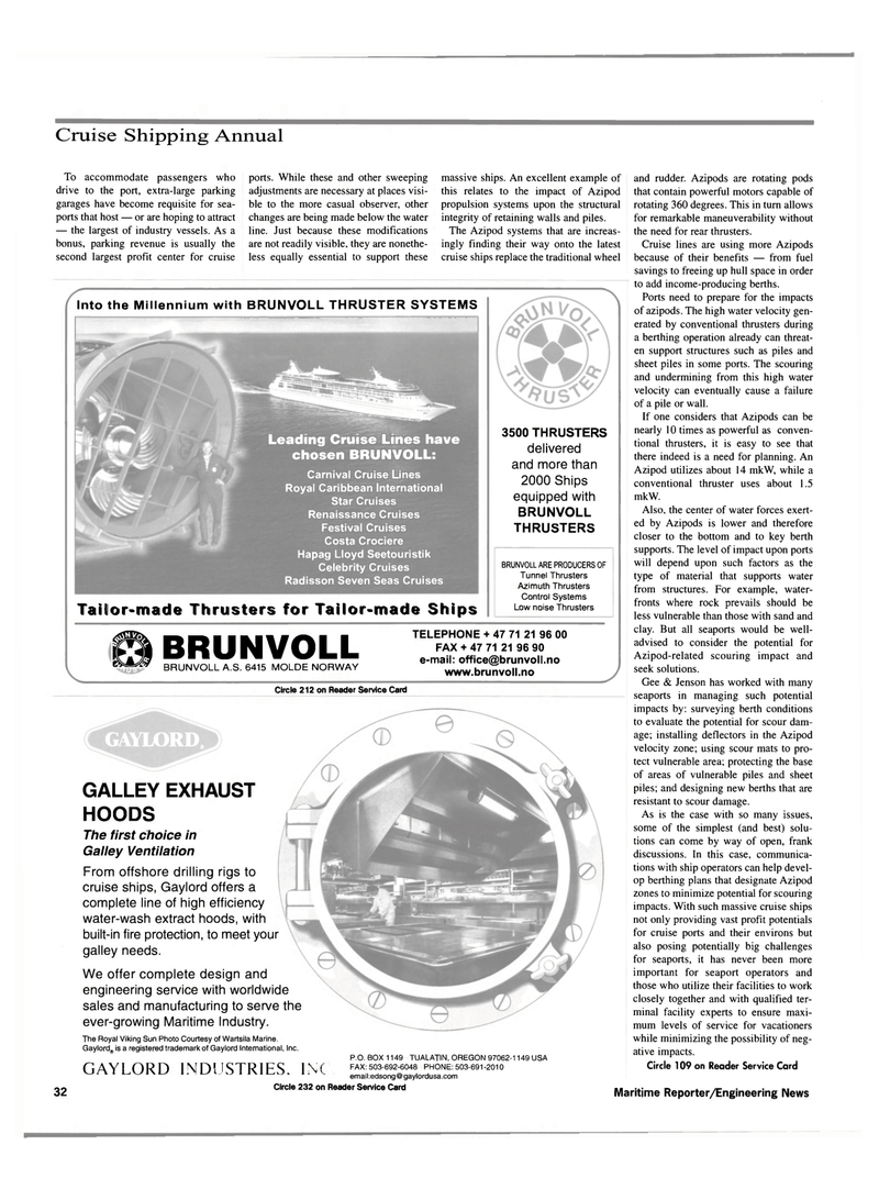 Maritime Reporter Magazine, page 32,  Feb 2000