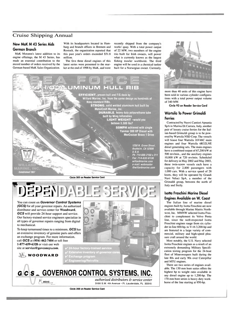 Maritime Reporter Magazine, page 38,  Feb 2000