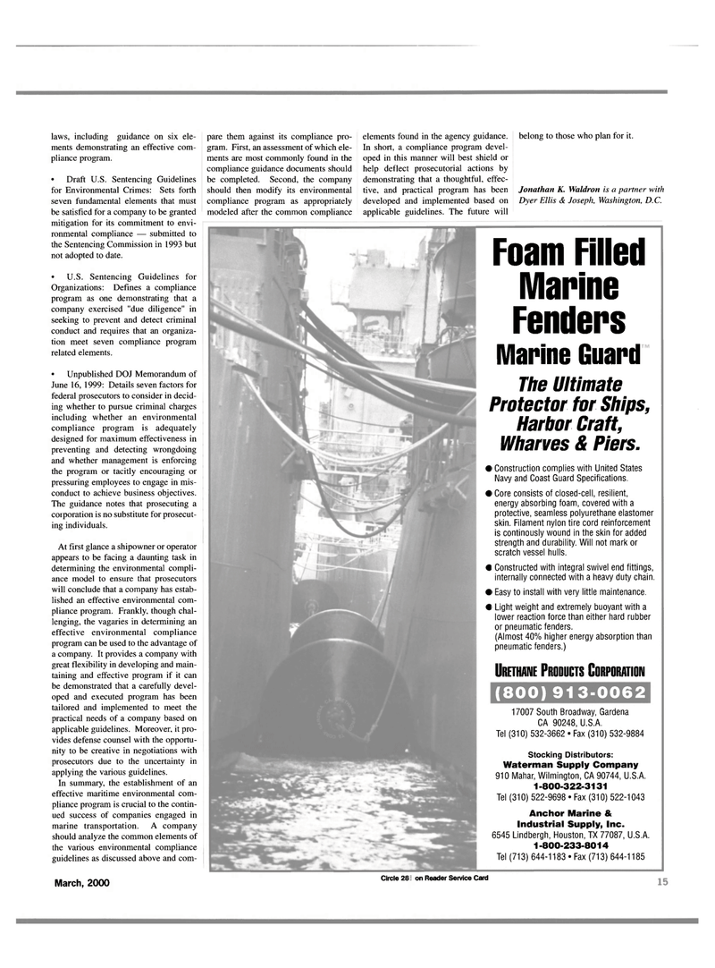 Maritime Reporter Magazine, page 15,  Mar 2000