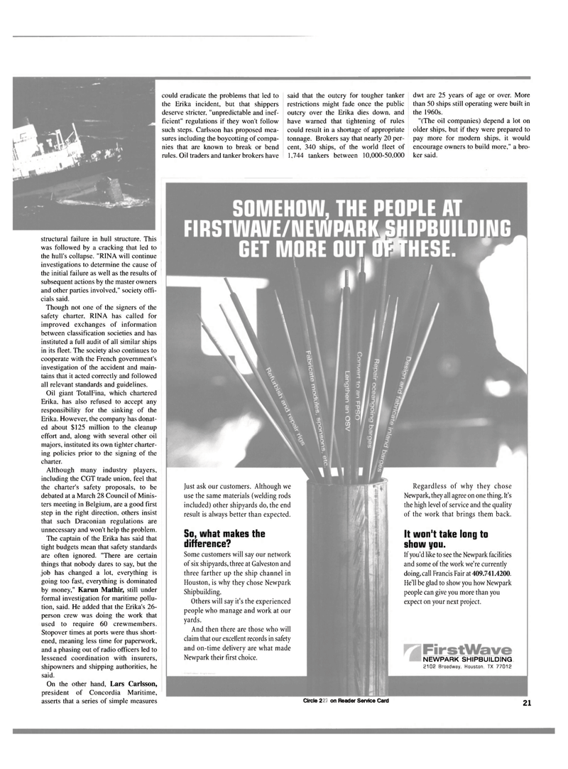 Maritime Reporter Magazine, page 21,  Mar 2000
