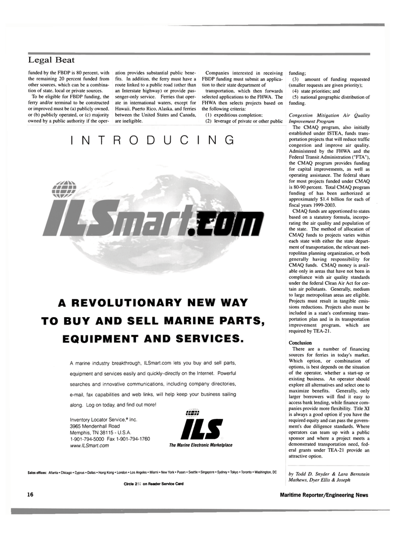 Maritime Reporter Magazine, page 16,  Apr 2000