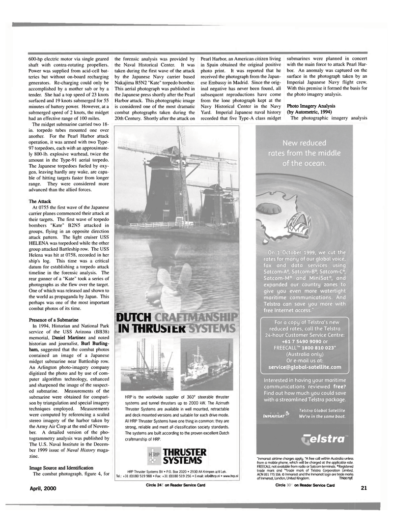 Maritime Reporter Magazine, page 21,  Apr 2000