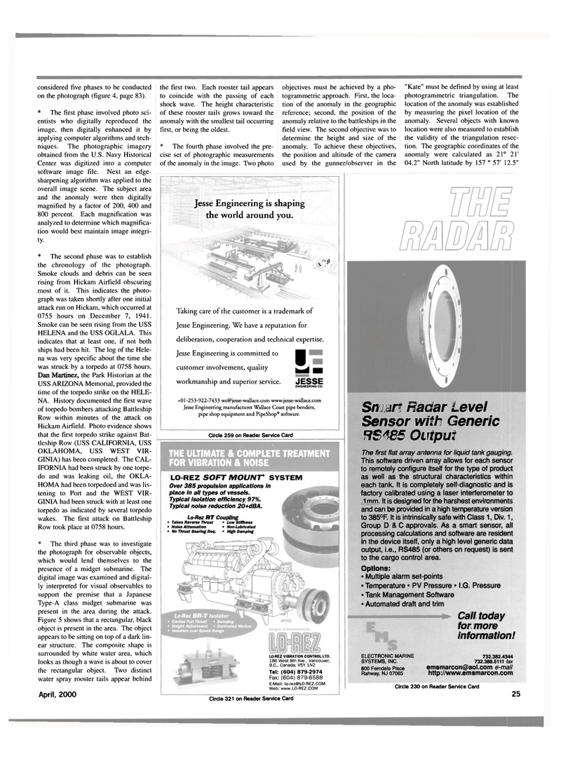 Maritime Reporter Magazine, page 25,  Apr 2000