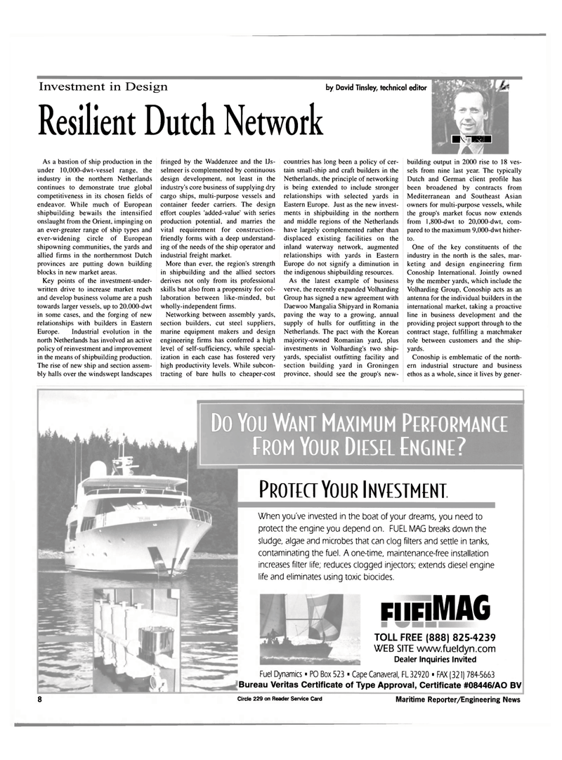 Maritime Reporter Magazine, page 8,  May 2000