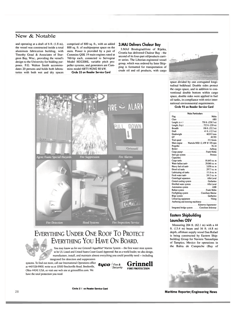 Maritime Reporter Magazine, page 28,  May 2000