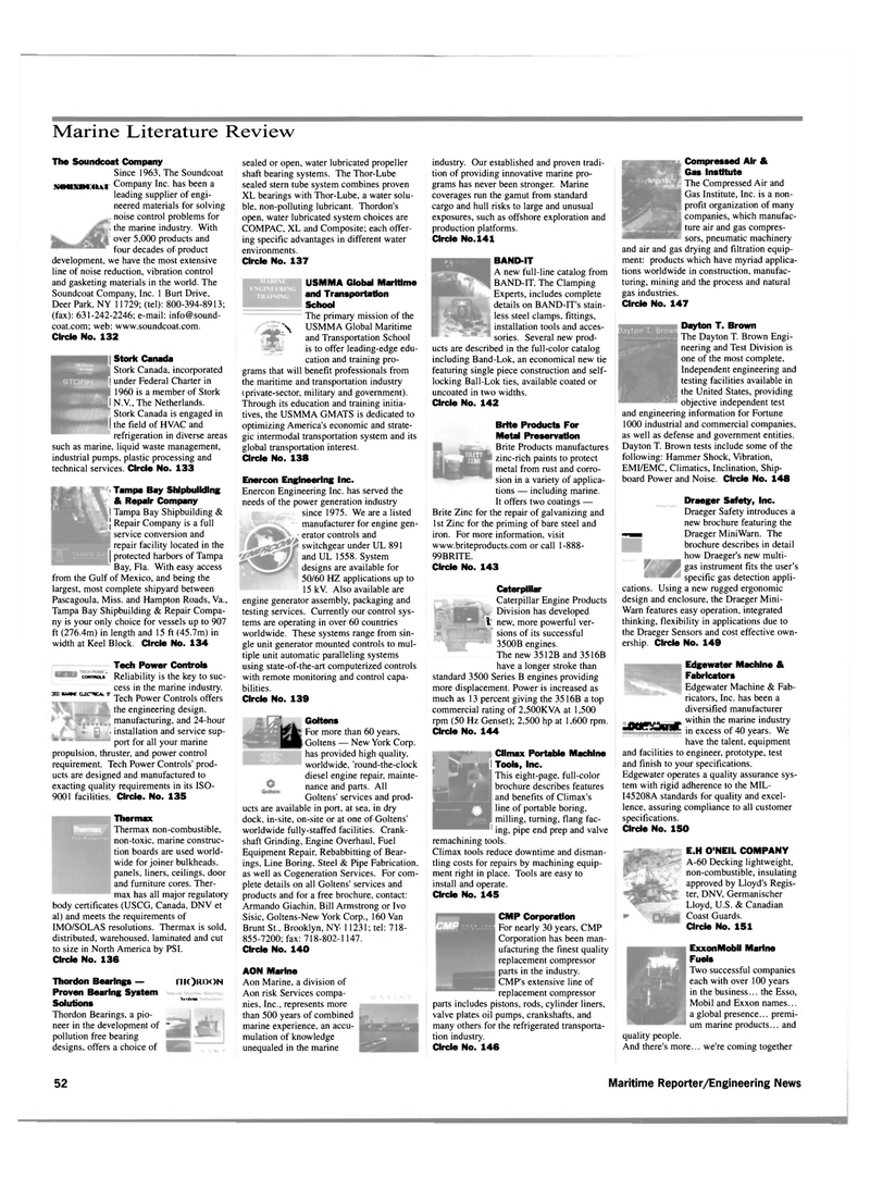 Maritime Reporter Magazine, page 54,  May 2000