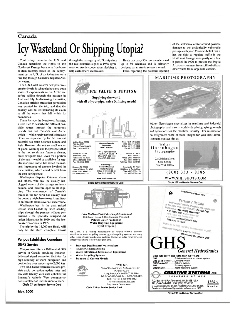 Maritime Reporter Magazine, page 57,  May 2000