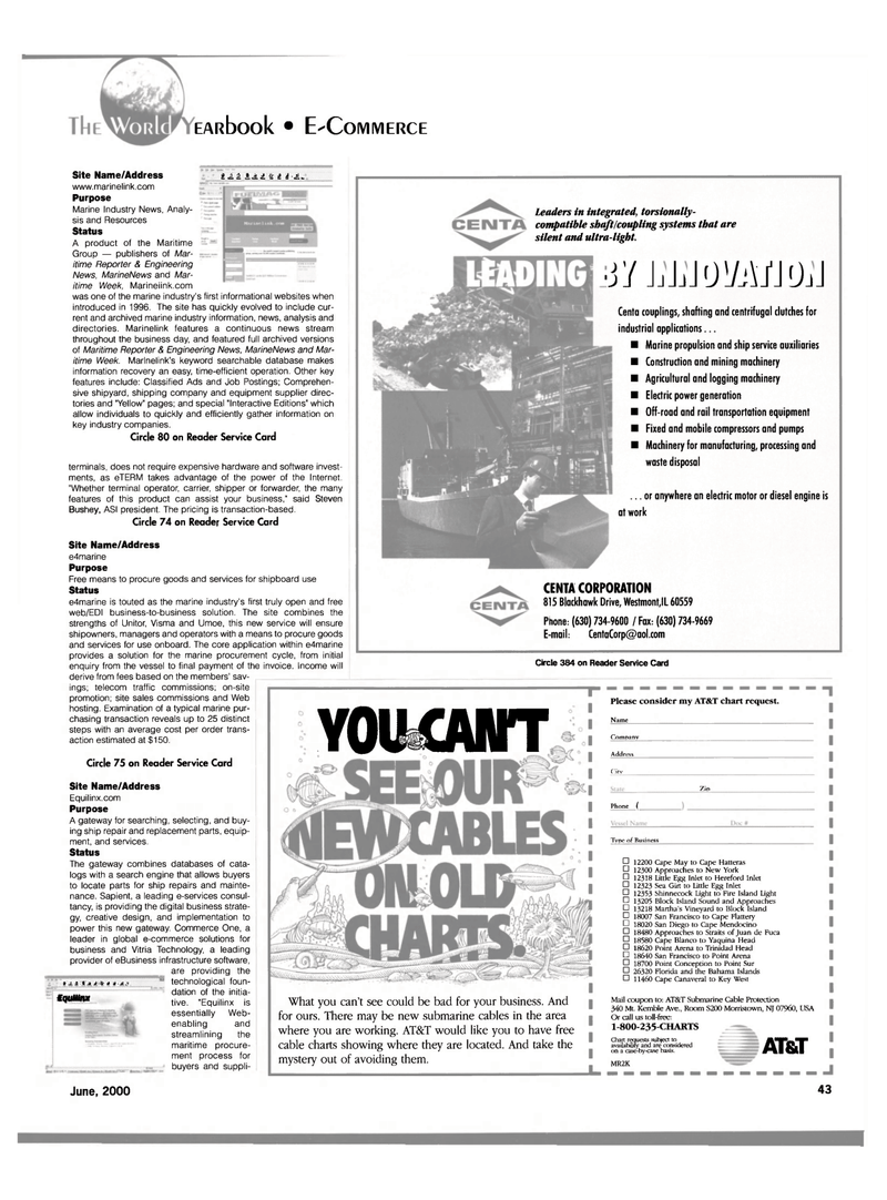 Maritime Reporter Magazine, page 47,  Jun 15, 2000