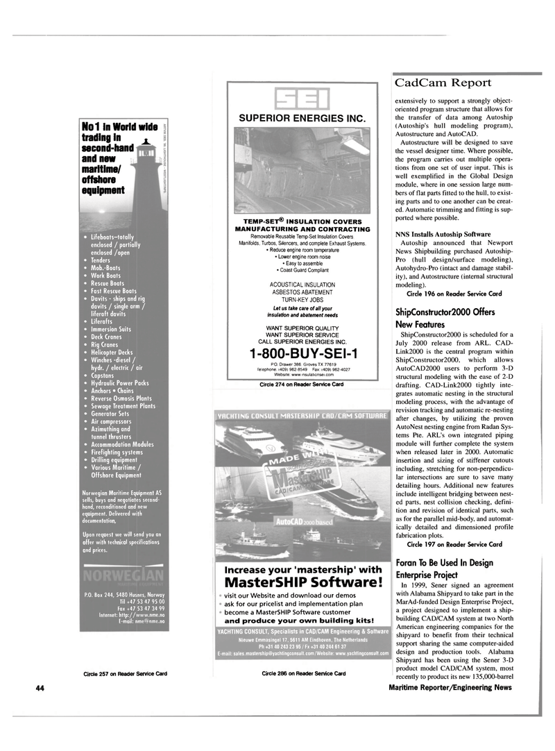 Maritime Reporter Magazine, page 44,  Jul 2000