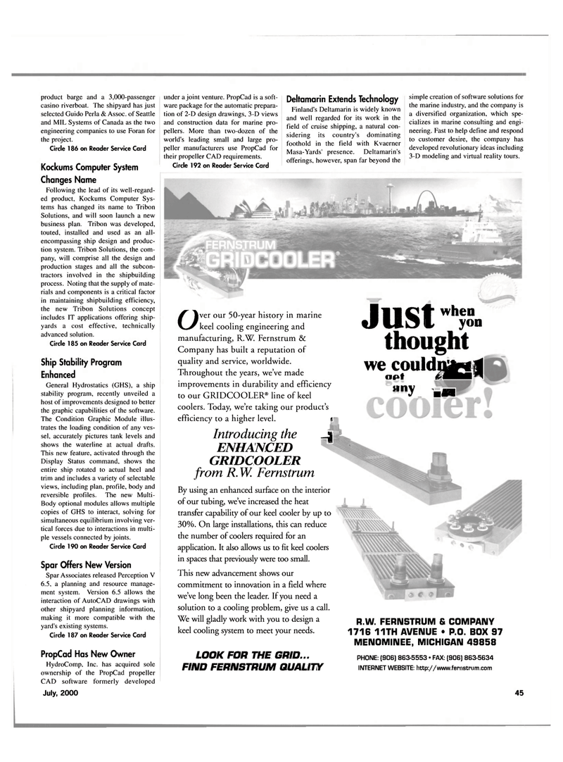 Maritime Reporter Magazine, page 45,  Jul 2000