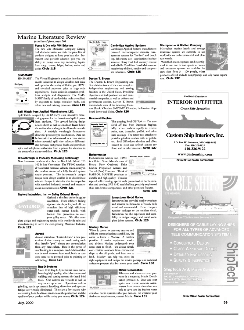 Maritime Reporter Magazine, page 59,  Jul 2000