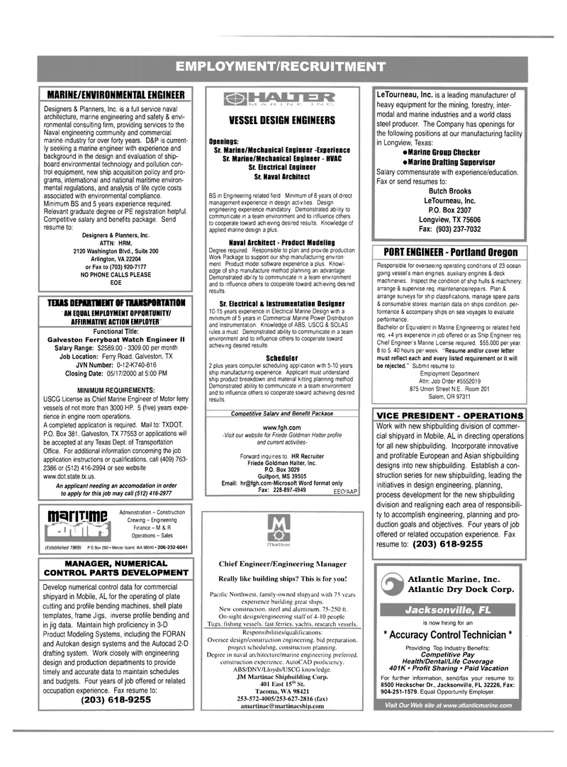 Maritime Reporter Magazine, page 4th Cover,  Jul 2000