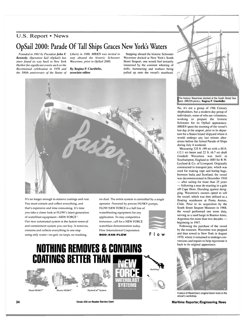 Maritime Reporter Magazine, page 34,  Aug 2000