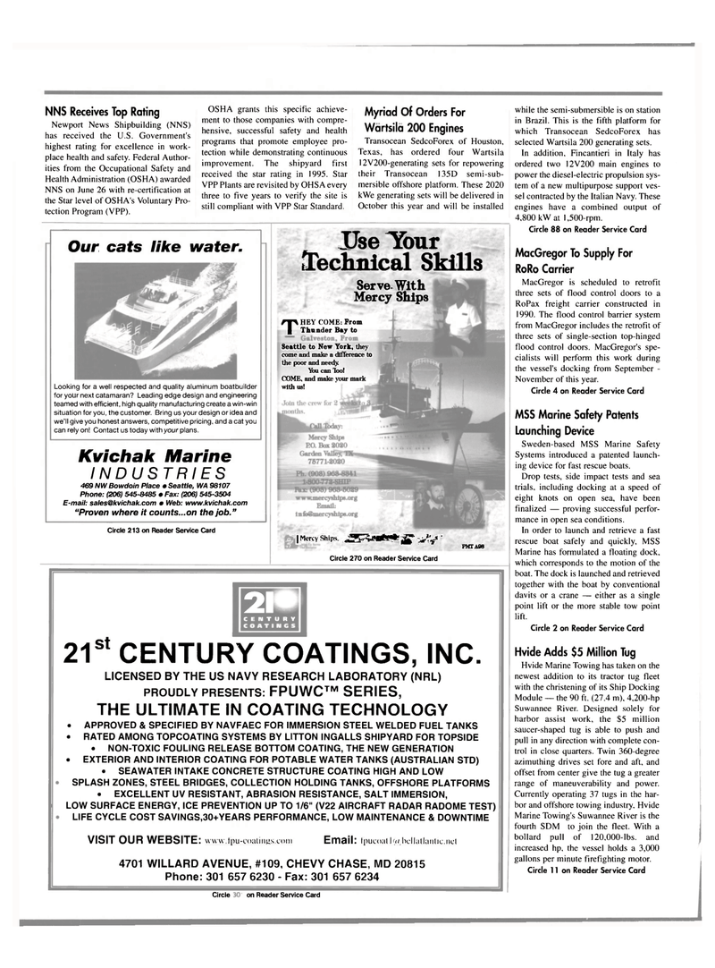 Maritime Reporter Magazine, page 50,  Aug 2000