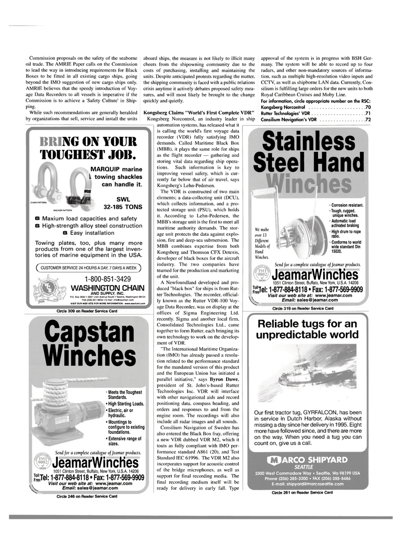 Maritime Reporter Magazine, page 65,  Aug 2000