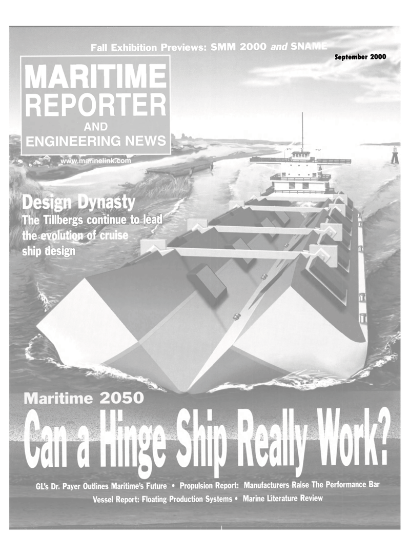Maritime Reporter Magazine Cover Sep 2000 - 