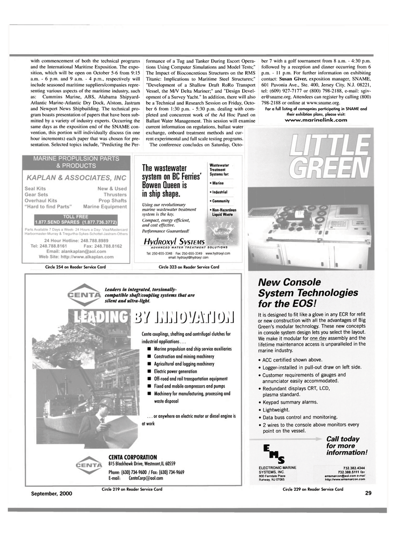 Maritime Reporter Magazine, page 29,  Sep 2000